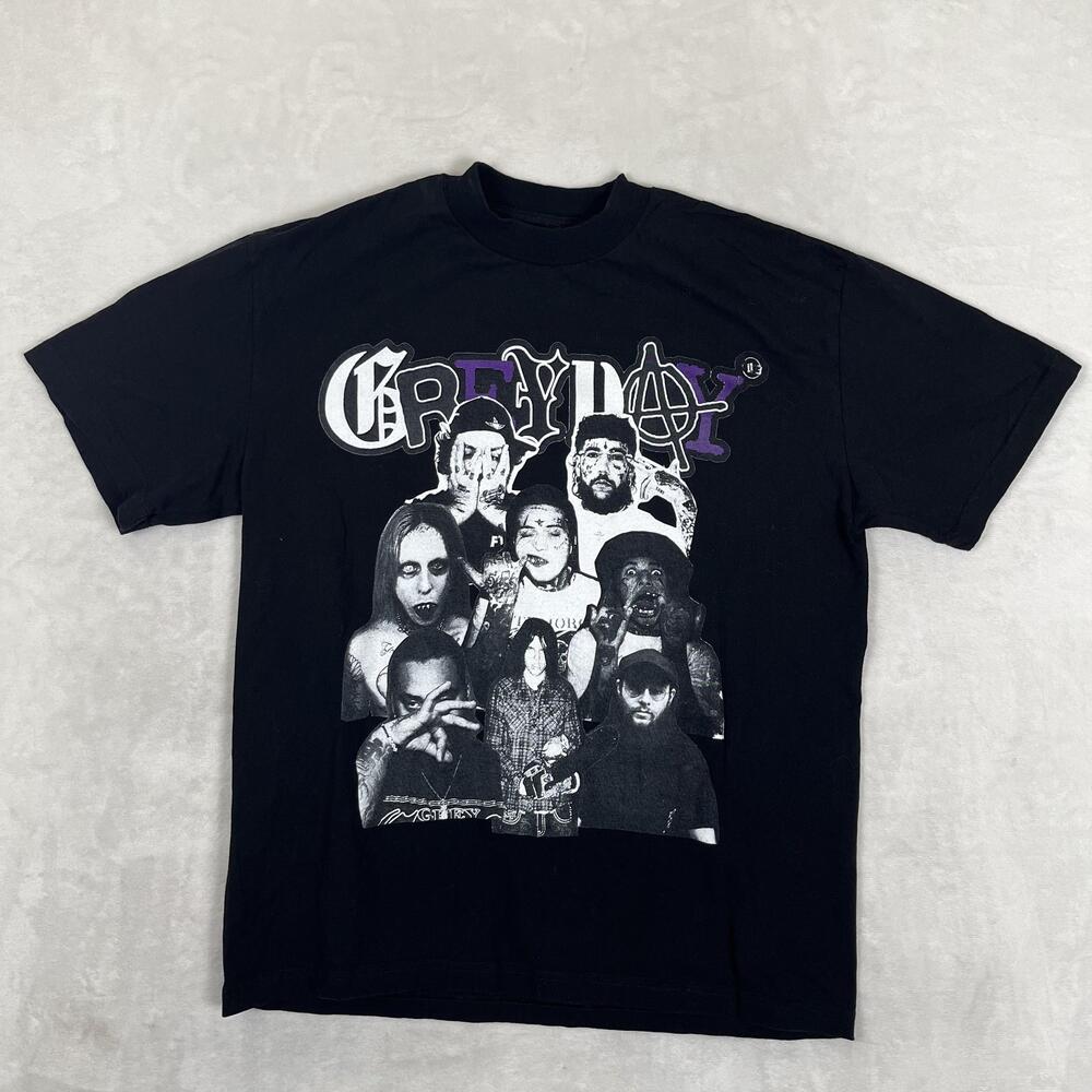 G59 Greyday U.S. Tour T-Shirt Mens Large Black 2023 Graphic Back Print Music Tee